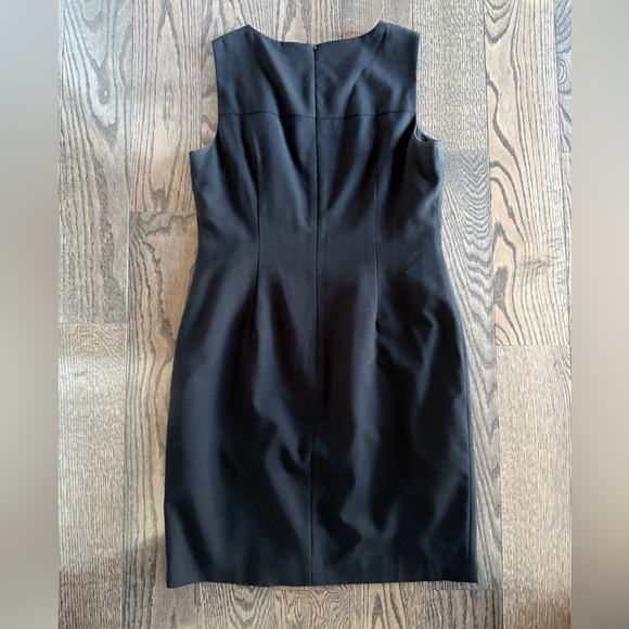 Calvin Klein Black Mini Dress with Button Detail - Picture 2 of 3
